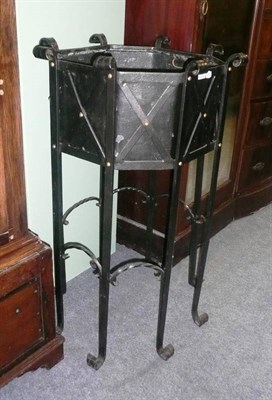 Lot 721 - Wrought iron jardiniere stand