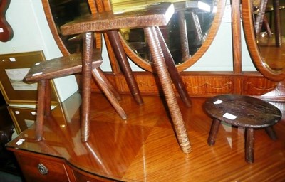 Lot 726 - Three 19th century stools