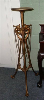 Lot 729 - Gilt cast iron jardiniere stand