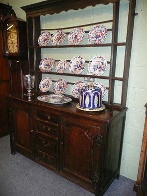 Lot 739 - Oak dresser and rack