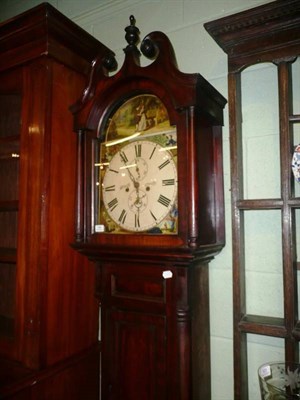 Lot 740 - 19th century eight day longcase clock, with painted dial by George Findley, Arborth