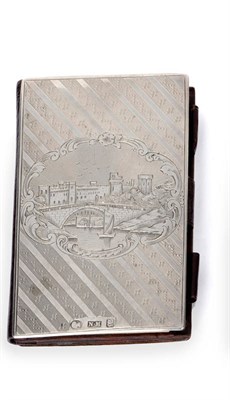 Lot 560 - A Victorian Aide Memoire, Nathaniel Mills, Birmingham 1847, rectangular, with an engraved view...