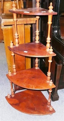 Lot 761 - Pine and yew reproduction corner whatnot