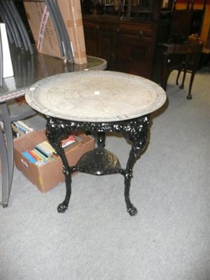 Lot 775 - Cast iron pub table