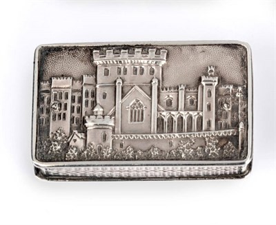 Lot 565 - A Victorian Vinaigrette, Taylor & Perry, Birmingham 1839, rectangular, chased with a view of a...