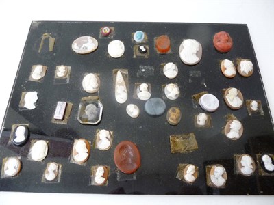 Lot 598 - A Collection of Forty Cameos, predominantly 18th and 19th century, comprising mainly small...