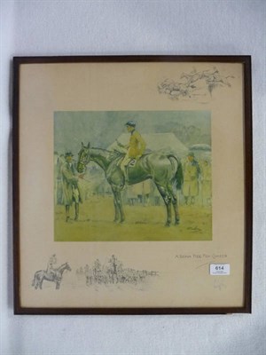 Lot 614 - Charles Johnson Payne called "Snaffles" (1884-1967) "A Bona Fide Fox Chaser" Signed in pencil, with