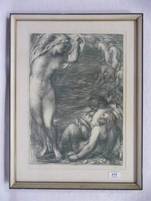 Lot 619 - After Charles Haslewood Shannon R.A., N.P.S., A.R.E. (1863-1937) "The Bathers" Signed artist's...