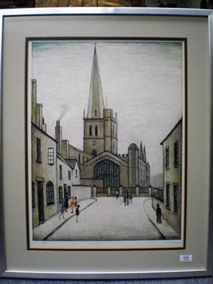 Lot 634 - After Laurence Stephen Lowry R.A. (1887-1976) "Burford Church" Signed in pencil, with Fine Art...