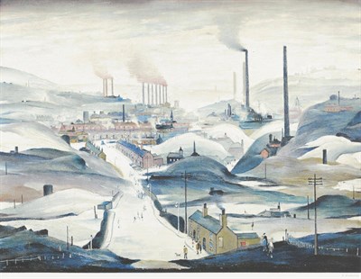 Lot 637 - After Laurence Stephen Lowry R.A. (1887-1976) "Industrial Panorama" Signed in pencil, with Fine Art