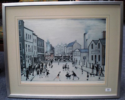 Lot 638 - After Laurence Stephen Lowry R.A. (1887-1976) "The Level Crossing, Burton on Trent" Signed in...