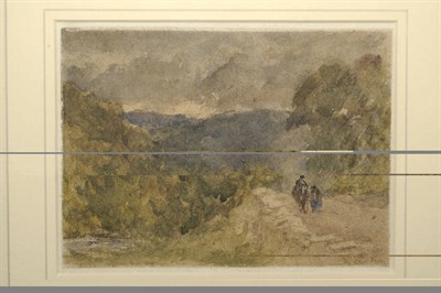 Lot 651 - David Cox O.W.S. (1783-1859) "Sketch for Welsh Landscape" Extensively inscribed on the old...