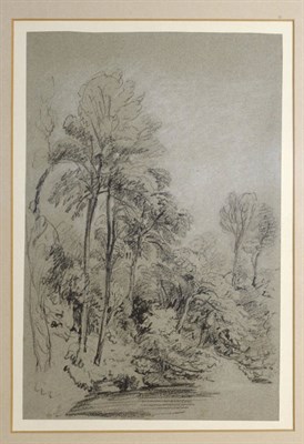 Lot 657 - Peter de Wint O.W.S. (1784-1849) "Trees by a Pool" Inscribed on an old label verso, pencil...