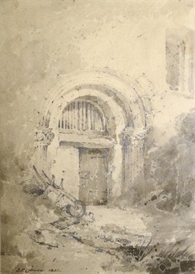 Lot 658 - John Sell Cotman (1782-1842) "Valle Crucis Abbey, Denbighshire - a Doorway" Signed and dated...