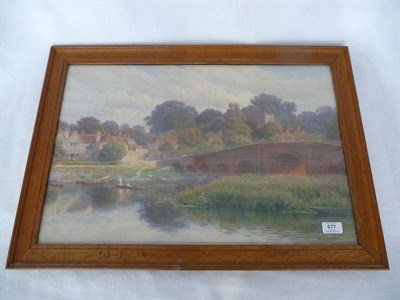 Lot 677 - Alfred Robert Quinton (1853-1934) "Sonning-on-Thames" Signed, extensively inscribed on the artist's