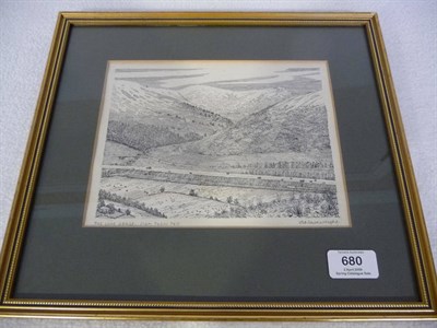 Lot 680 - Alfred Wainwright (1907-1991) "The Lune Gorge, from Tebay Fell" Signed, inscribed within the...