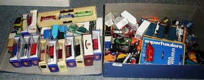 Lot 45 - A collection of diecast vehicles (boxed and unboxed) including Corgi Batmobile and Chitty...