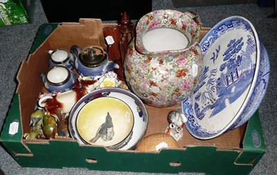 Lot 50 - A quantity of ceramics including Beswick, Charlotte Rhead, jasperware tea set