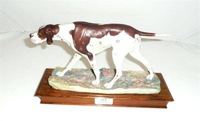 Lot 57 - Albany china pointer on wooden base