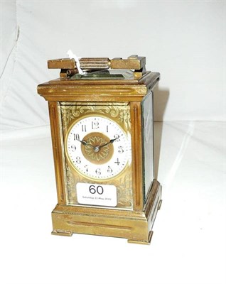 Lot 60 - A carriage clock