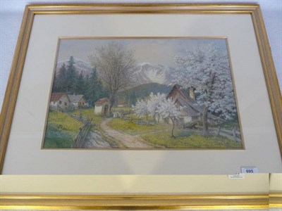 Lot 695 - Leopold Graninger (19th/20th century) Austrian Blossom Time in the Austrian Tyrol Signed,...