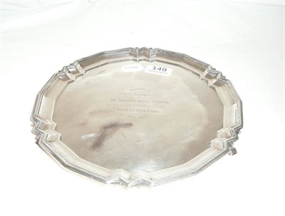 Lot 149 - A silver salver