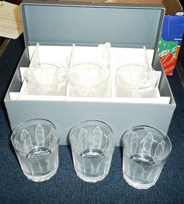 Lot 167 - A set of modern Lalique 'Les Femmes Antiques' tumblers (boxed)