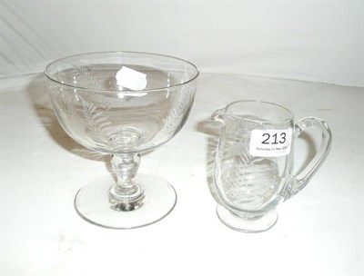 Lot 213 - Titanic etched glass and jug