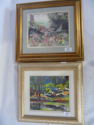 Lot 707 - Tony Brummell-Smith (b.1949)  "The Botanical Garden, Harrogate" Signed, inscribed and dated...