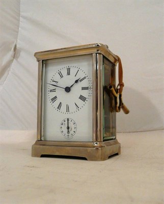 Lot 229 - French carriage clock with key