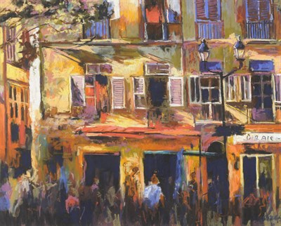 Lot 710 - Tony Brummell-Smith (b.1949)  "Place du Forum Arles" Signed, extensively inscribed verso,...