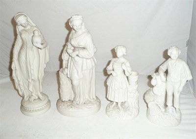 Lot 268 - Two pairs of Parian figures