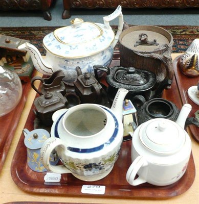 Lot 279 - Collection of teapots, etc