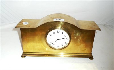 Lot 287 - Brass mantel clock