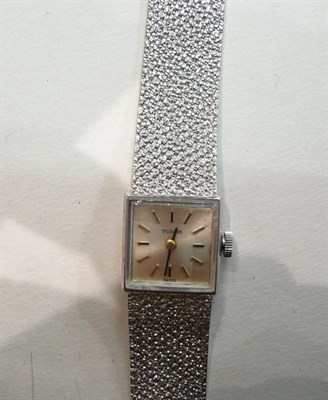 Lot 304 - Lady's 9ct white gold cased Tudor Rolex wristwatch