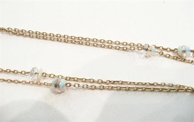 Lot 323 - Opal and crystal necklace