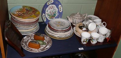 Lot 340 - A Grafton tea set, a quantity of plates and a quantity miscellaneous (a shelf)