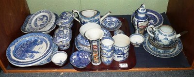 Lot 342 - A quantity of silver plate, tea wares, Chinese blue and white ceramics, 19th century and later blue