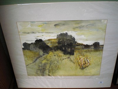 Lot 720 - John O'Connor (1913-2004) Field and Trees with Vegetation in the Foreground Pencil and watercolour