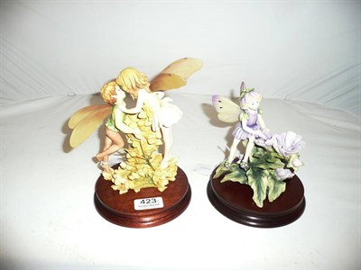 Lot 423 - Border fine Arts Chicory Fairy, model No. CF22, Ltd. edition No. 813/1950 and Gorse Fairy,...