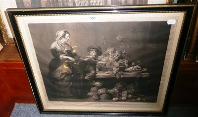 Lot 500 - Framed 1785 mezzotint by Earlom after Rubens