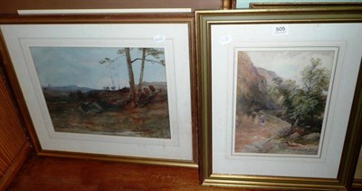 Lot 505 - Three framed and glazed rural scene watercolours