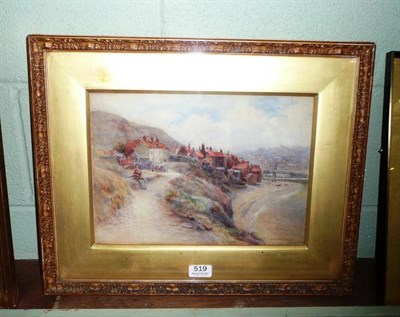 Lot 519 - Henry Sidebottom, "East Cliff at Whitby", signed and dated 1900, pencil and watercolour...