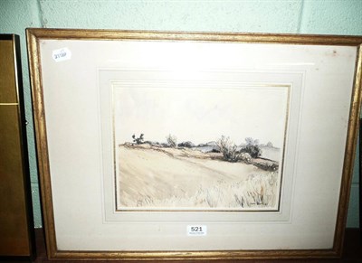 Lot 521 - Harry Morley, Landscape Hertfordshire, signed and dated 1917, watercolour