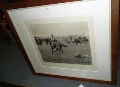 Lot 530 - Signed artist's proof by G D Giles 'A Wager on the Curragh'