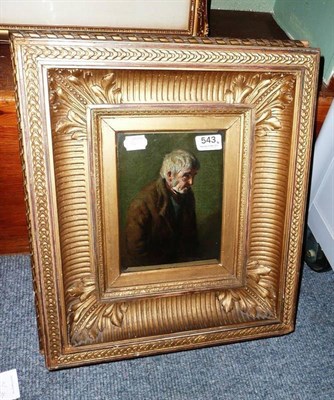 Lot 543 - Portrait of an elderly gentleman by Wells-Smith, monogrammed oil