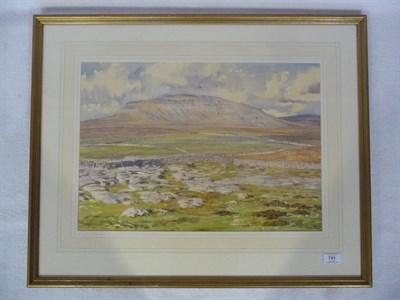 Lot 741 - Florence Raingill Walker (20th/21st century) "Pen-y-ghent from near Raithscar" Signed, inscribed on