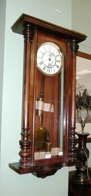 Lot 571 - A double weight driven wall clock