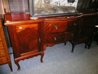 Lot 590 - Mahogany break front sideboard