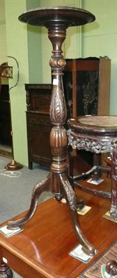 Lot 598 - Carved oak plant pedestal